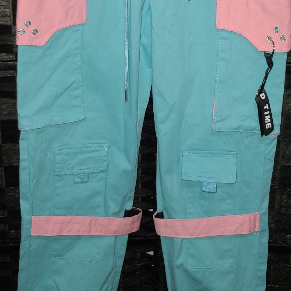 American Bazi Women's High Waist Cargo Pants with Multi Pockets size small NWT - Picture 4 of 7